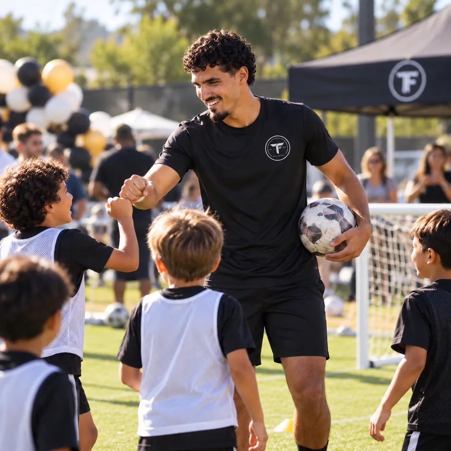 Siddiq hosting a private football event